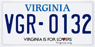 VA license plate VGR0132