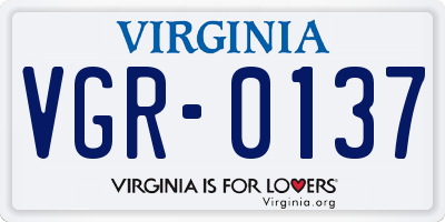 VA license plate VGR0137