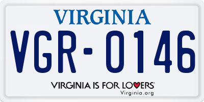 VA license plate VGR0146