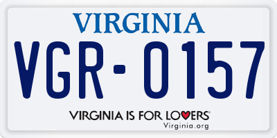 VA license plate VGR0157