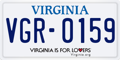 VA license plate VGR0159