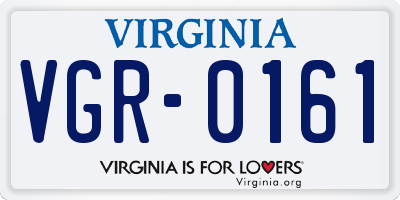 VA license plate VGR0161