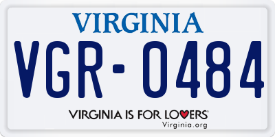 VA license plate VGR0484