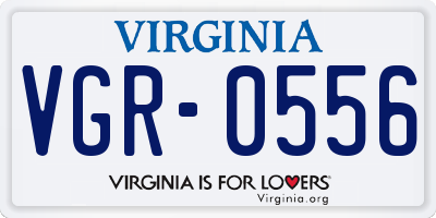VA license plate VGR0556