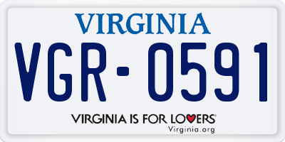 VA license plate VGR0591