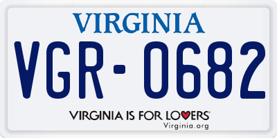 VA license plate VGR0682