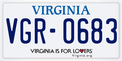 VA license plate VGR0683