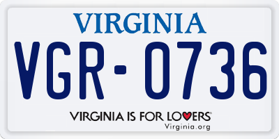 VA license plate VGR0736