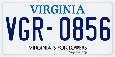 VA license plate VGR0856