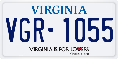 VA license plate VGR1055