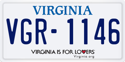 VA license plate VGR1146