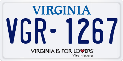 VA license plate VGR1267