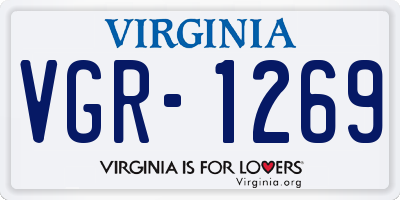 VA license plate VGR1269
