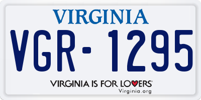 VA license plate VGR1295