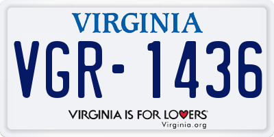 VA license plate VGR1436