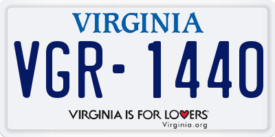 VA license plate VGR1440