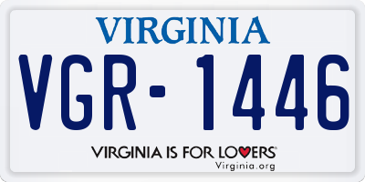 VA license plate VGR1446