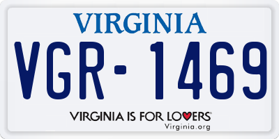 VA license plate VGR1469