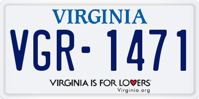 VA license plate VGR1471