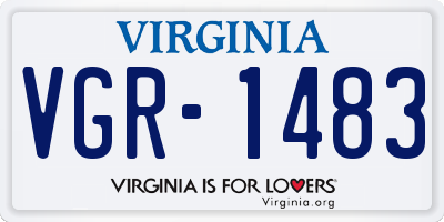 VA license plate VGR1483