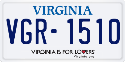 VA license plate VGR1510