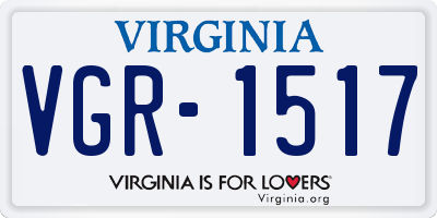VA license plate VGR1517