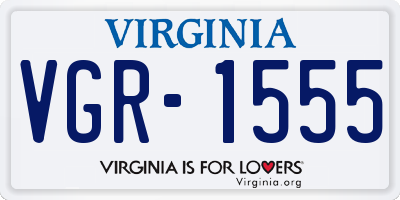 VA license plate VGR1555