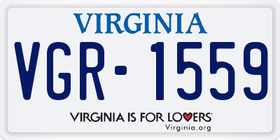 VA license plate VGR1559