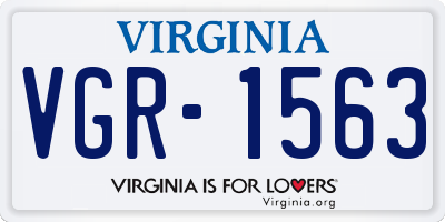 VA license plate VGR1563