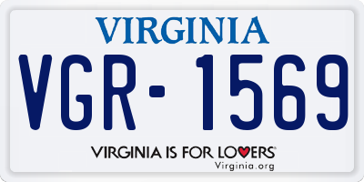 VA license plate VGR1569