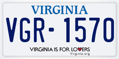 VA license plate VGR1570