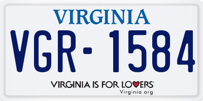 VA license plate VGR1584