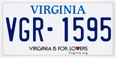 VA license plate VGR1595
