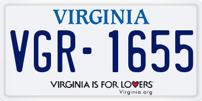 VA license plate VGR1655