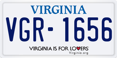 VA license plate VGR1656