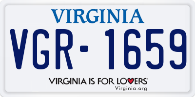 VA license plate VGR1659