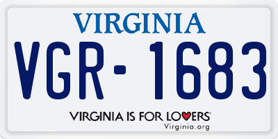 VA license plate VGR1683