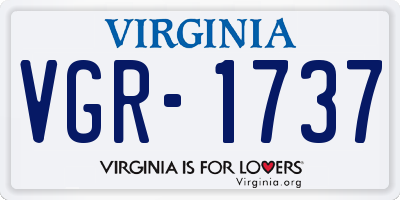VA license plate VGR1737