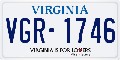 VA license plate VGR1746