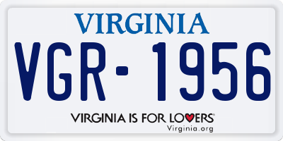 VA license plate VGR1956