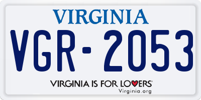 VA license plate VGR2053