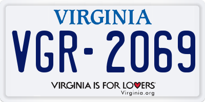 VA license plate VGR2069
