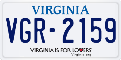 VA license plate VGR2159