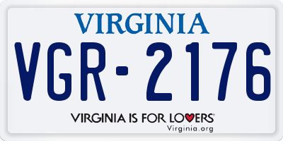 VA license plate VGR2176