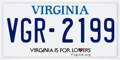 VA license plate VGR2199
