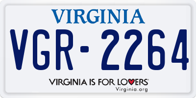 VA license plate VGR2264