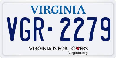 VA license plate VGR2279