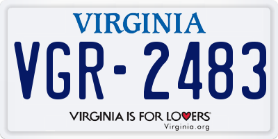 VA license plate VGR2483