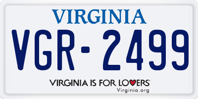 VA license plate VGR2499