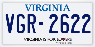VA license plate VGR2622